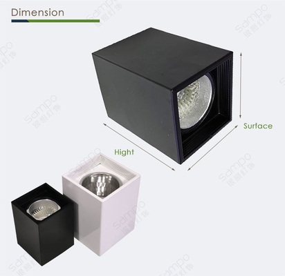 Schwarz-Scheinwerfer 7W 12W 30W Oberfläche angebrachte Downlight Wohnungs-E27