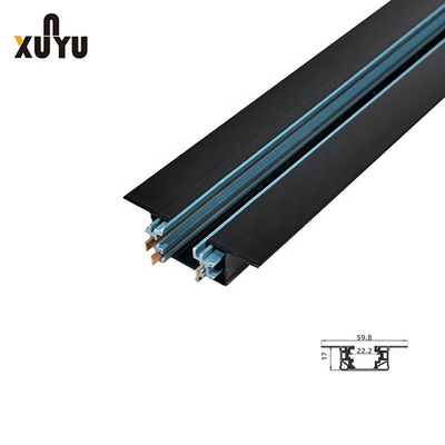 Vertiefte Draht-schwarze Schienen-Aluminiumbeleuchtung des Deckenbogen-Bahnnetz-3