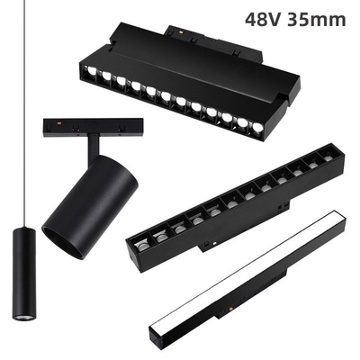Aluminium-Wohnzimmer-Magnetspur 48v 35mm, die linkes und rechtes Mobile beleuchtet