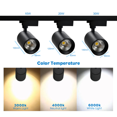 Farbe-PFEILER Bahn-Licht 10W 20W 30W des Schwarz-3500K für Bekleidungsgeschäft