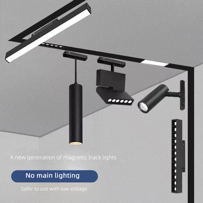Eingebetteter Pfeiler-linearer Grill beleuchtet des Magnetspur-Lichtes LED 48V schwarzes Weiß