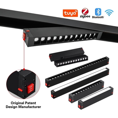 Keine Hauptleuchte Magnetische Gleisoberfläche Montierte Gleislinie 3000K 12W 24W Gitterlicht