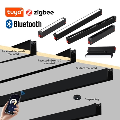 Neues Design Schwarze LED High-End Lineare Gitterlicht Showroom Beleuchtung Magnetische Spurlicht