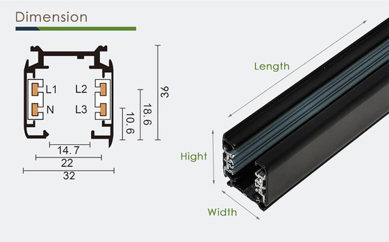 Bahn-Licht-System des CER RoHS-Deckenbogen-Bahnnetz-0.5m 1m 1.5m LED