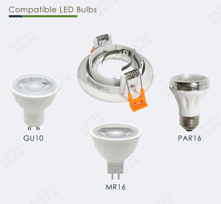 Birne Mr16 G5.3 Gu10 vertiefte Downlight-Wohnungs-Druckguss-Aluminiumwohnung