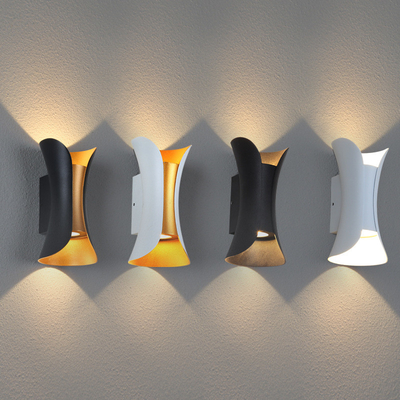 Sand-Schwarzes Cri80 6W Ip65 wasserdicht auf und ab leuchtende geführte Wand-Lampen
