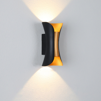 Sand-Schwarzes Cri80 6W Ip65 wasserdicht auf und ab leuchtende geführte Wand-Lampen