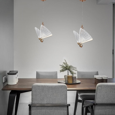 hängende helle Schmetterlings-Dekoration des Glas-3D materielle LED für Restaurant