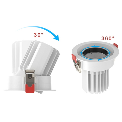 Weiße Farbe 12W 15W 24W 30W 35W Dimmbare Badezimmer-Downlights Einstellbarer Winkel