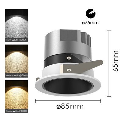Beleuchtungswinkel 15° 24° 36° Led Spotlight Hotel Home Anti Glare Cob Downlight