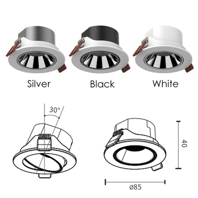 7W/9W Einbau-Cob-Downlight 361/506 Lm/W Runde LED-Spot-Leuchten in weißer Farbe