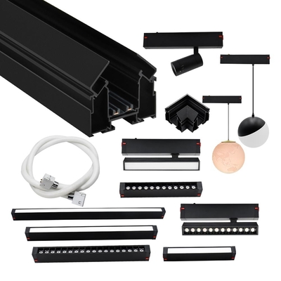 220V Tuya Smart Magnet Track Lamp 10W 20W Schwarz Linienleucht